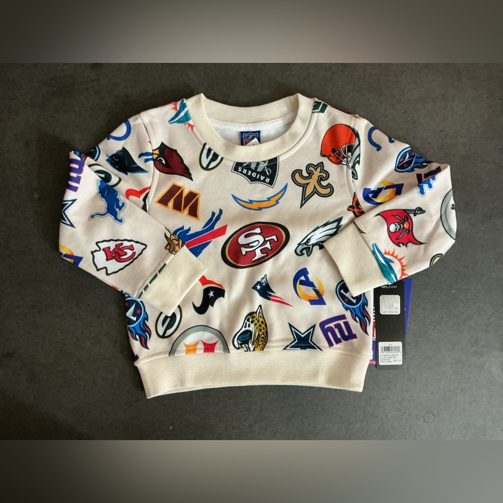 NFL Cream Multi-Team Logo Apparel boys 2T